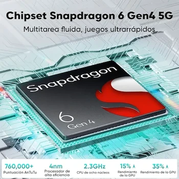 Imagen 5 de Realme P3 5G Gris 8GB RAM 256GB ROM 6.67" Snapdragon 6 Gen 4 6000mAh