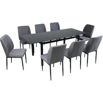 Imagen de referencia para Comedor Extensible Toulouse 8 Personas Gris