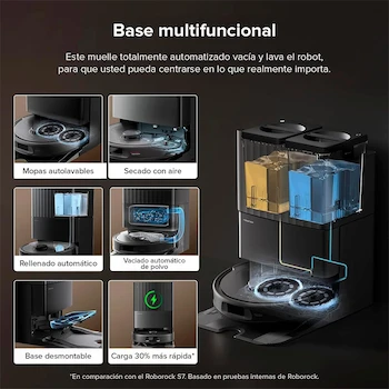 Imagen 4 de roborock QR798 Robot Aspirador y Trapeador con Base Inteligente Negro