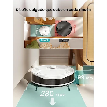 Imagen 2 de Lefant M210Pro Omni Robot Aspirador y Trapeador 20000 Pa