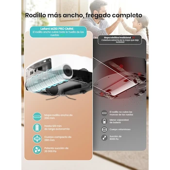 Imagen 5 de Lefant M210Pro Omni Robot Aspirador y Trapeador 20000 Pa