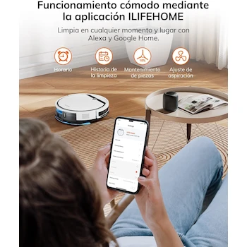 Imagen 5 de ILIFE V3x Robot Aspiradora y Trapeador Blanco 120 min