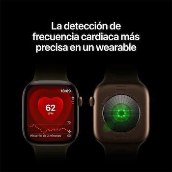 Imagen 3 de Apple Watch Series 12 GPS 46 mm Aluminio Oro Claro Correa Deportiva Arena S/M