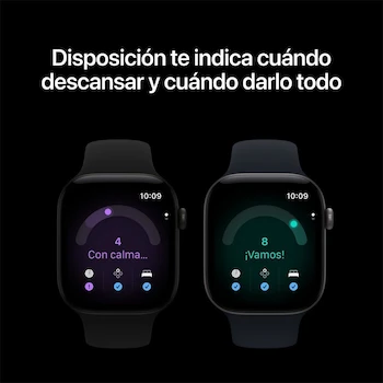 Imagen 4 de Apple Watch Series 12 GPS 46 mm Caja de Aluminio Gris Espacial con Correa Azul Marino